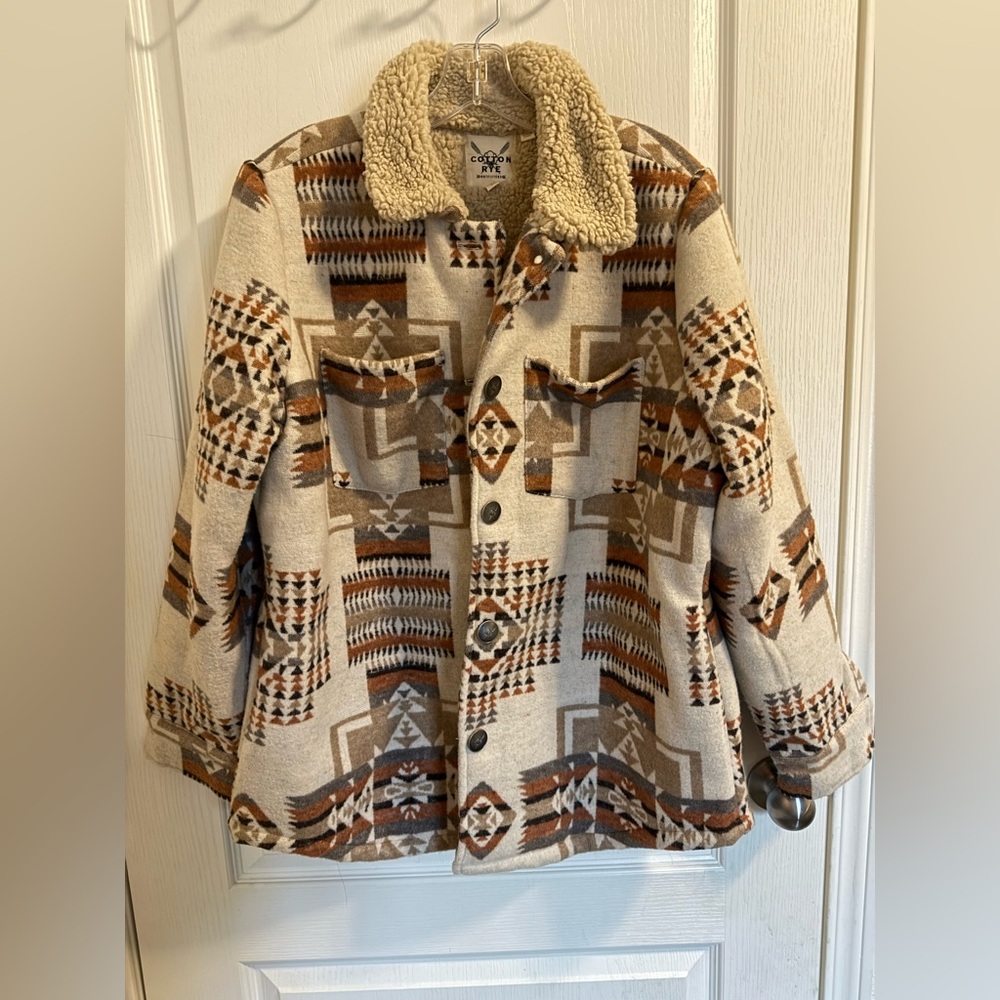 Cotton & Rye Aztec Sherpa Line Jacket